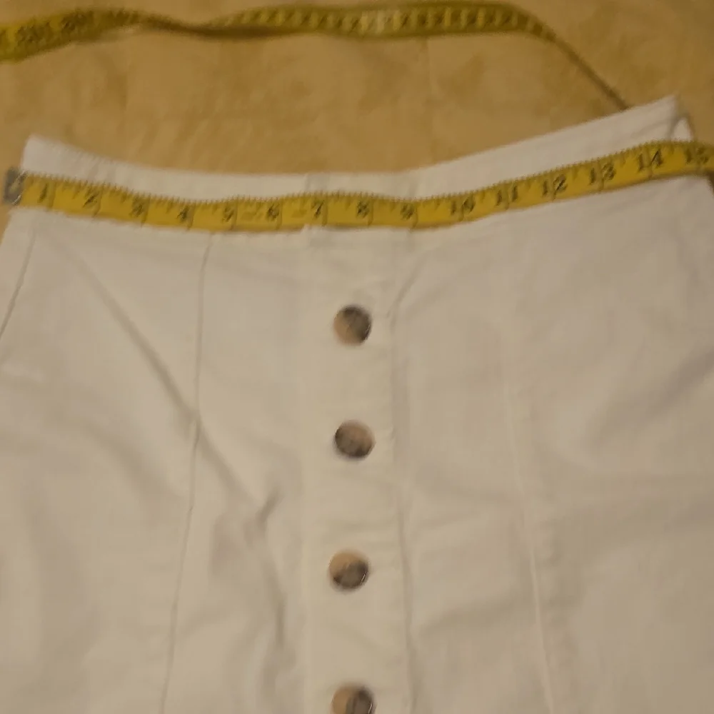 LOFT White Button-Front Mini Skirt - Picture 4 of 6